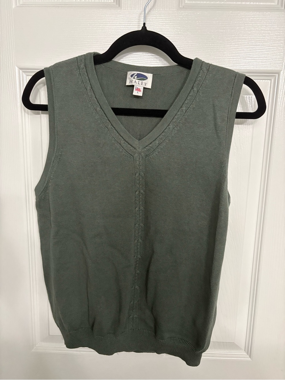 Hatley Sage Green Knit V-Neck Sweater Vest